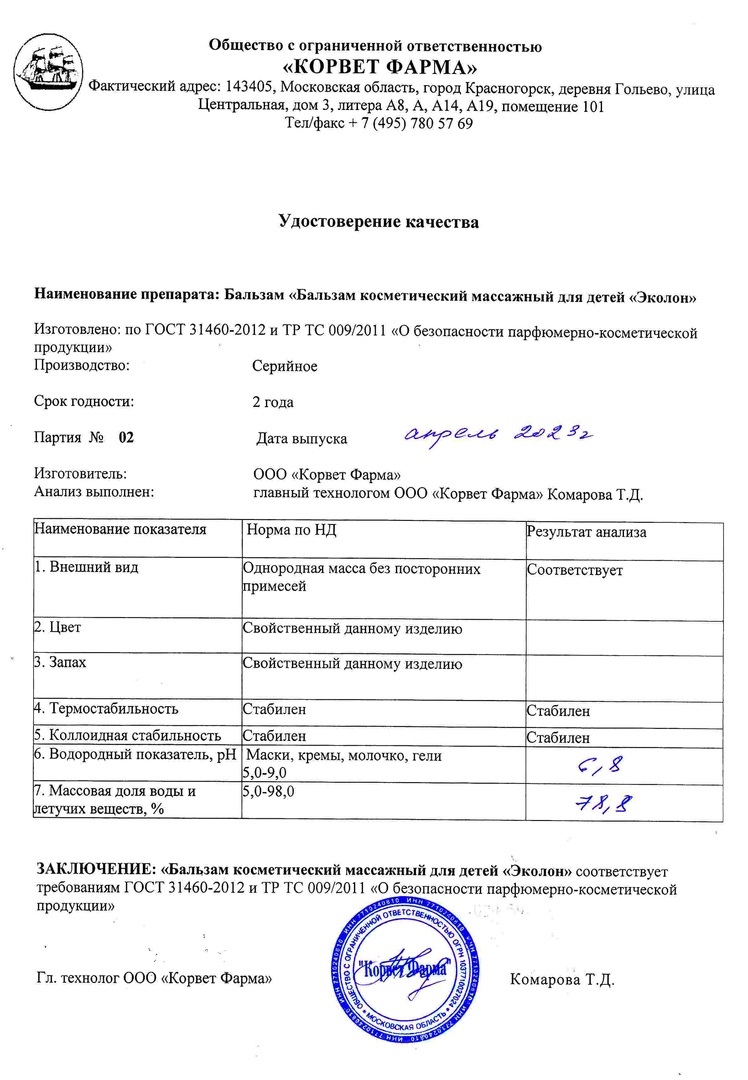 Паспорт №04202302